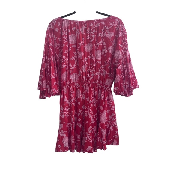 Hello Molly Women's Red Floral Romper Size M - Picture 2 of 3